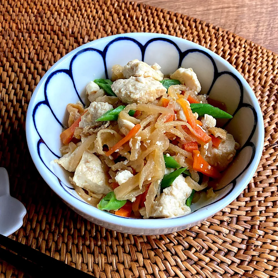 切り干し大根の炒り豆腐|くろねこじったん‍さん