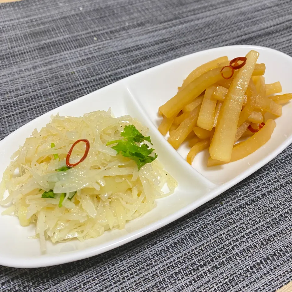 ジャガイモの四川風冷菜&大根のきんぴら風|OLの気ままご飯🍽さん