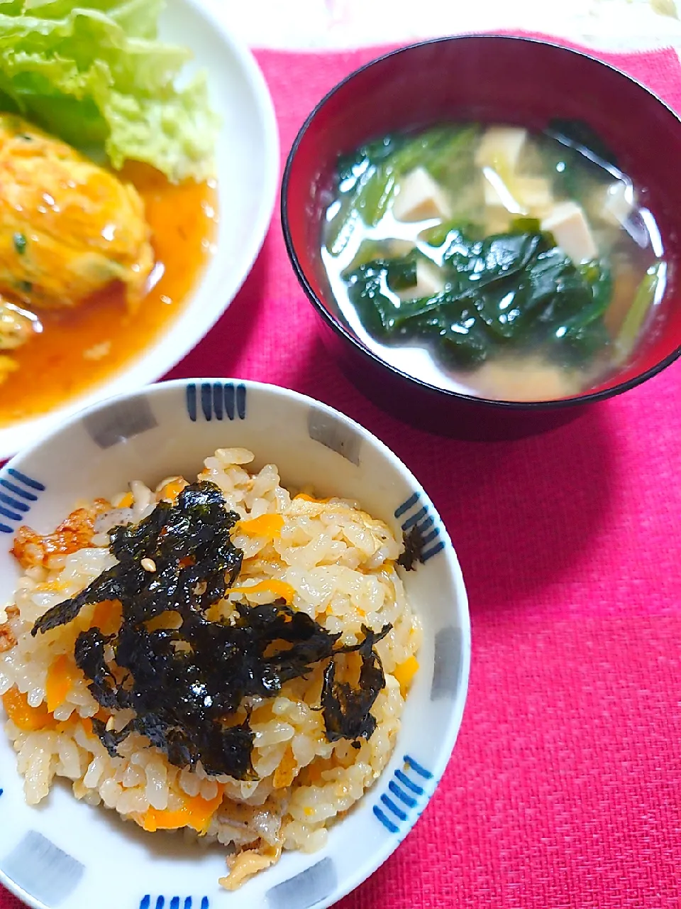 炊き込みご飯
めったに作らない味噌汁|🍒ふみりん🍒さん