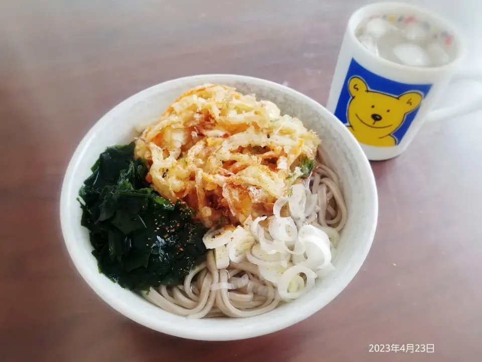 Snapdishの料理写真:2023年4月23日の昼ご飯
野菜かき揚げそば
焼酎水割り|ソラ♂のご飯さん