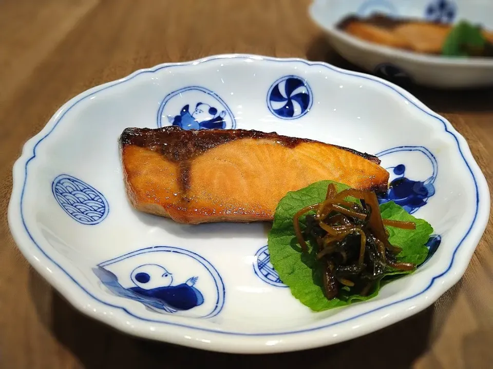 ぶりの幽庵焼きと花わさびの醤油漬け|古尾谷りかこさん