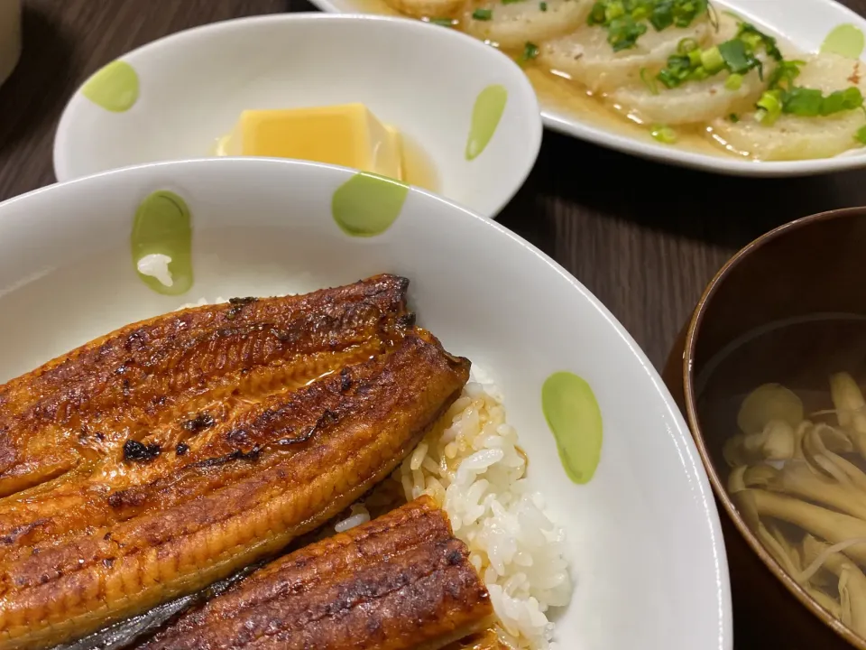 うな丼と大根の揚げ出し|けんさん