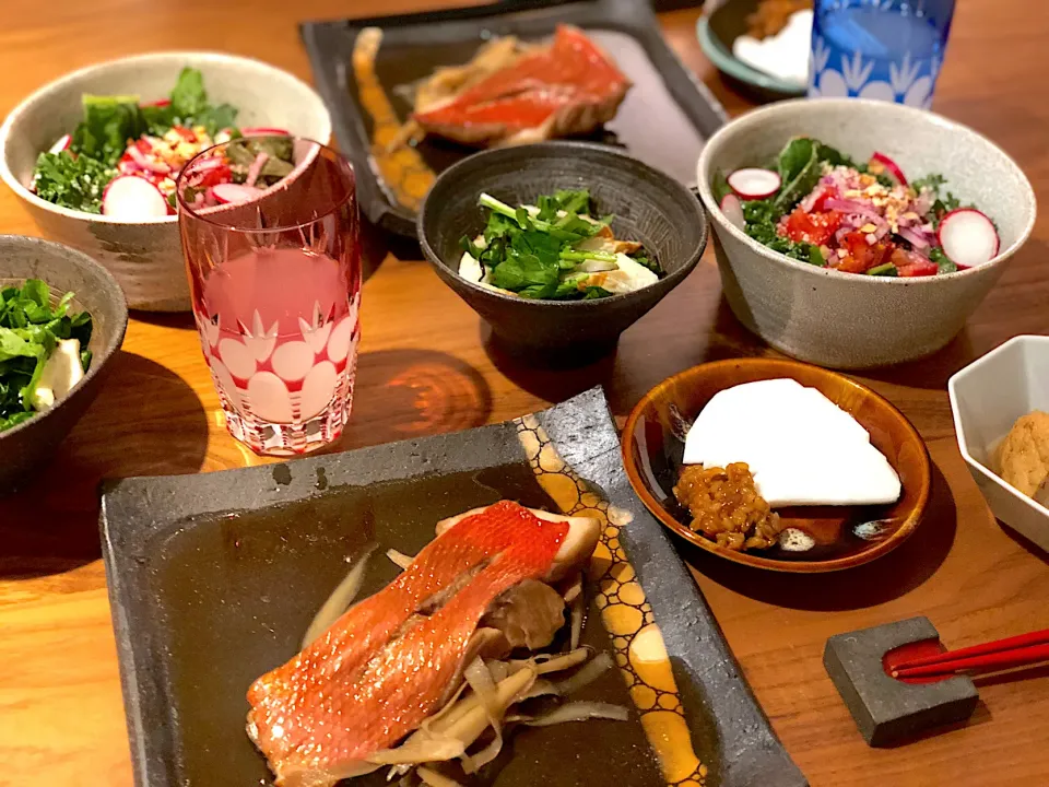 金目鯛の煮付け定食|こんぶさん