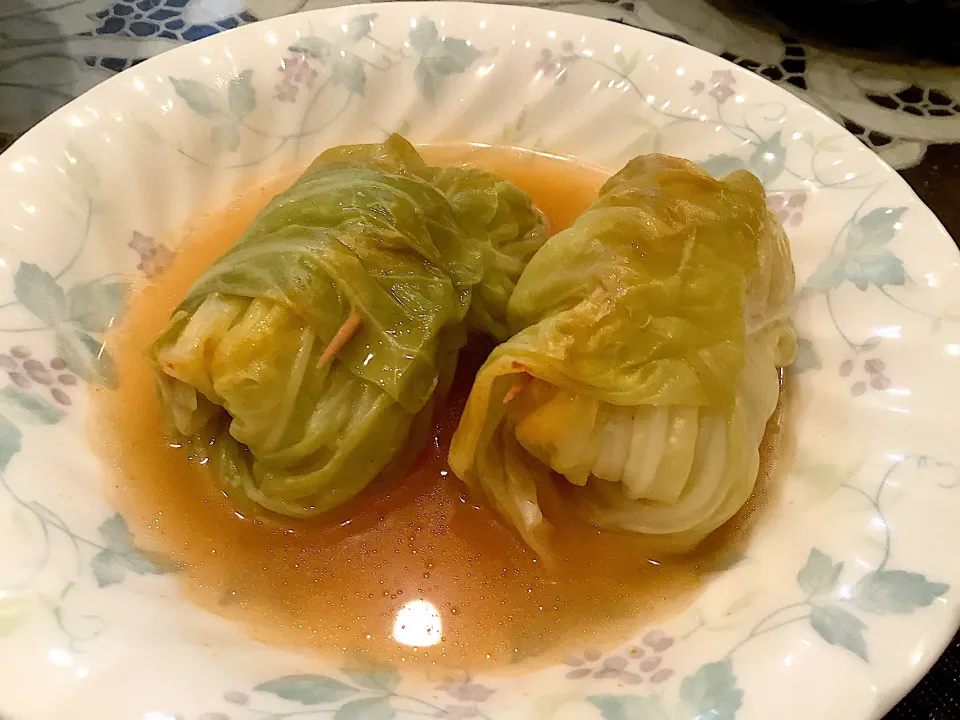 鶏の胸肉で作ったロールキャベツ😋|アライさんさん