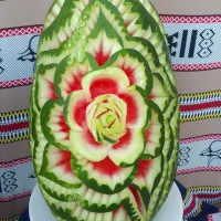 watermelon carving|Rupes Sarmaさん