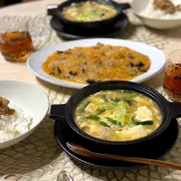 サンラータンスープと肉ごはんと麻婆春雨|ひろさんとゆりさんさん