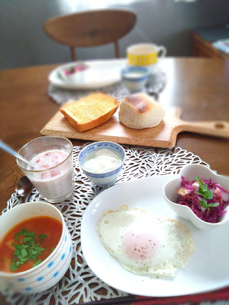 朝ごはん🌄！|まめころさん