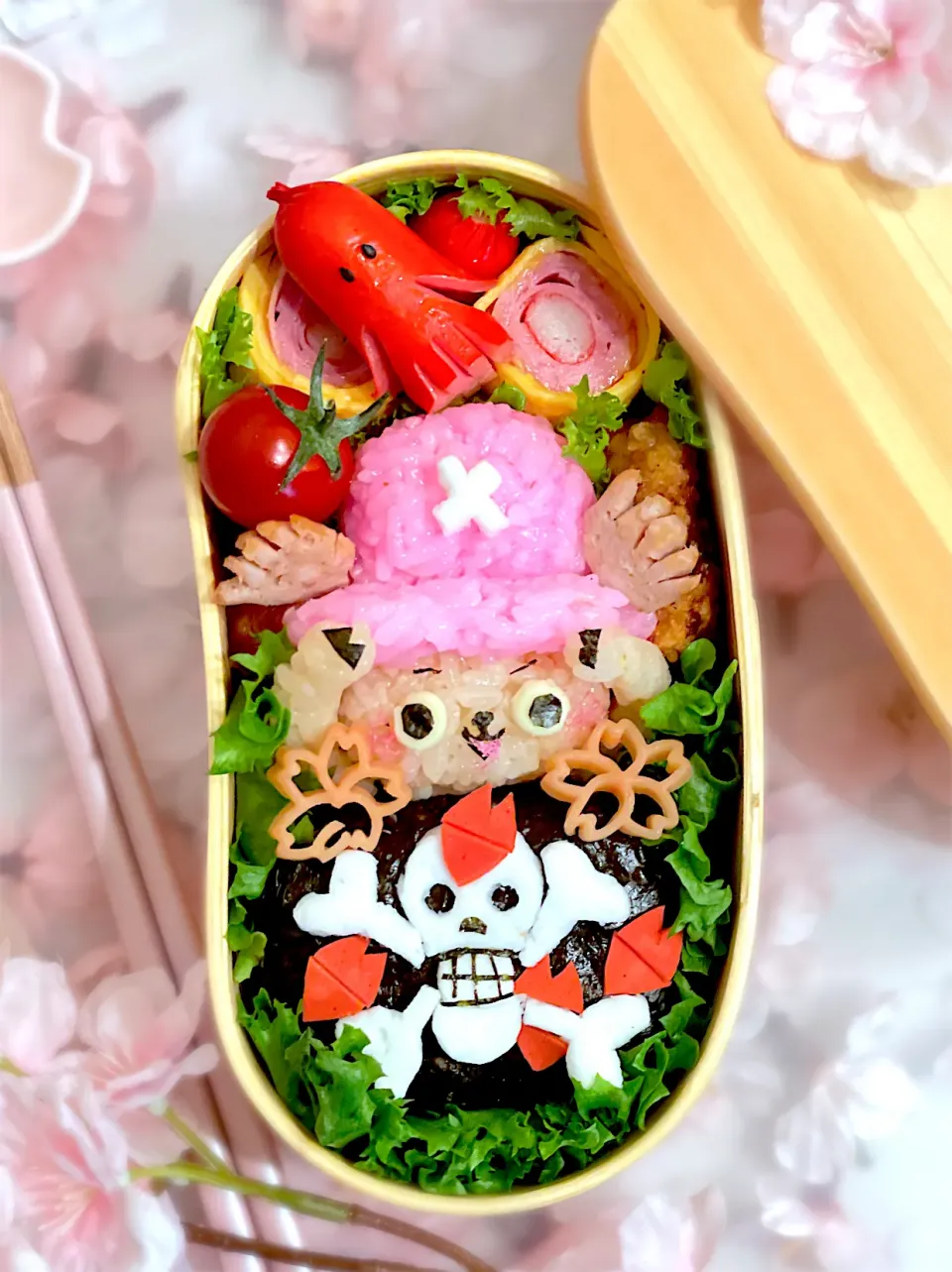 ONE PIECEヒルルク海賊機とチョッパー弁当〜🥰|AXさん