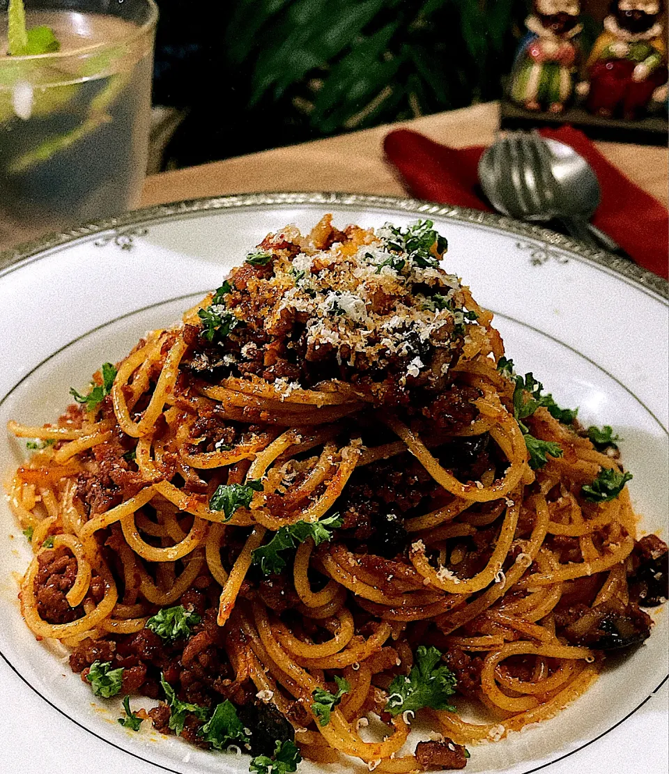 今夜はパスタ　ボロネーゼ🍝|Sの食卓さん