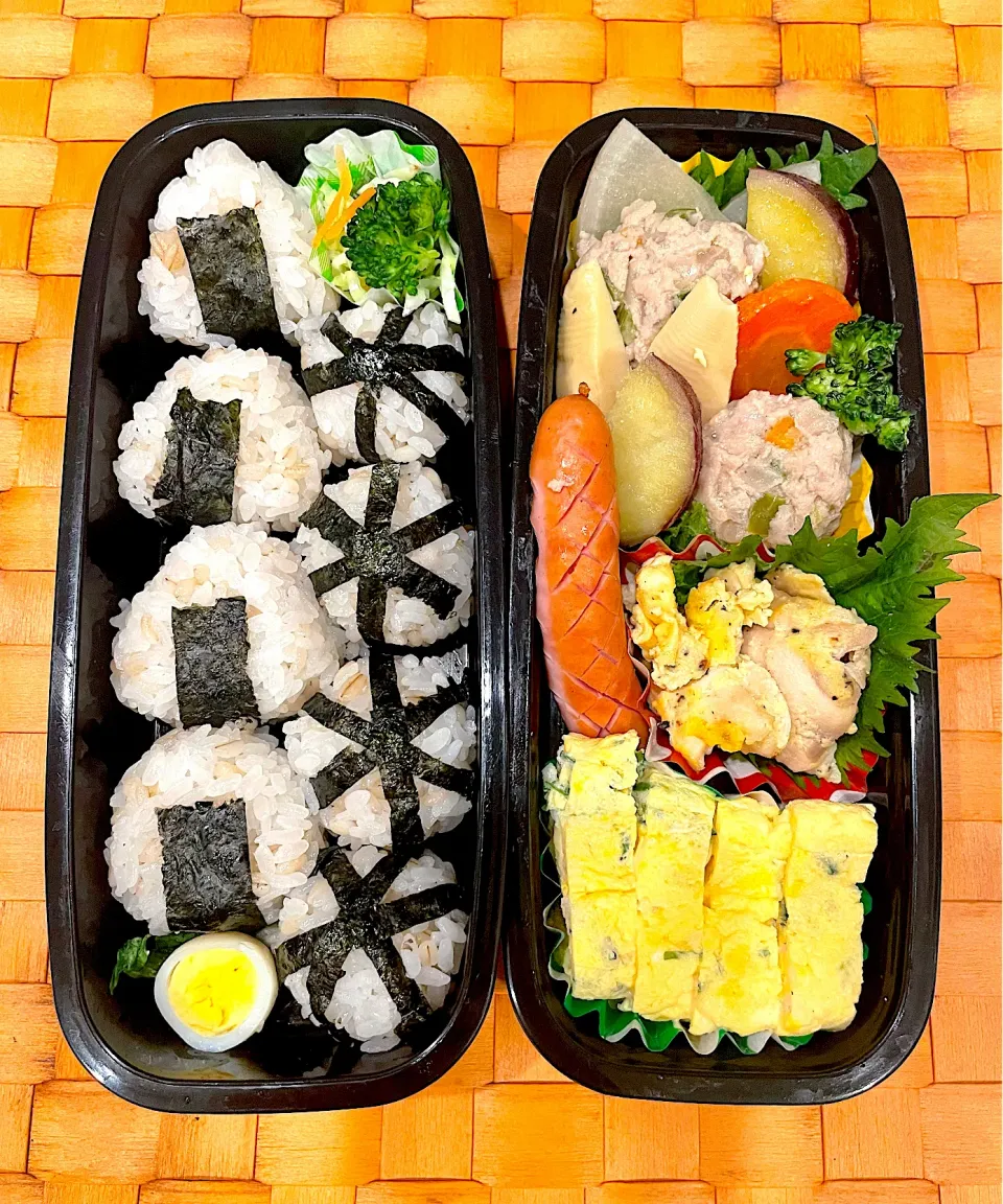 中学生息子のお弁当🍱 おにぎりと肉団子弁当🍱|Snow10さん