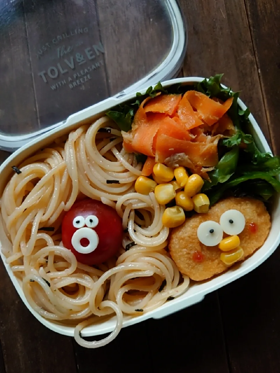 漢の…次女用🍱雨模様で肌寒い日のたらこパスタ弁当|ᵏᵒᵘさん