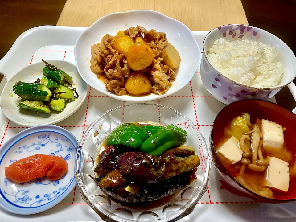 豚肉と🥔の甘辛煮定食|okeiko🎶さん