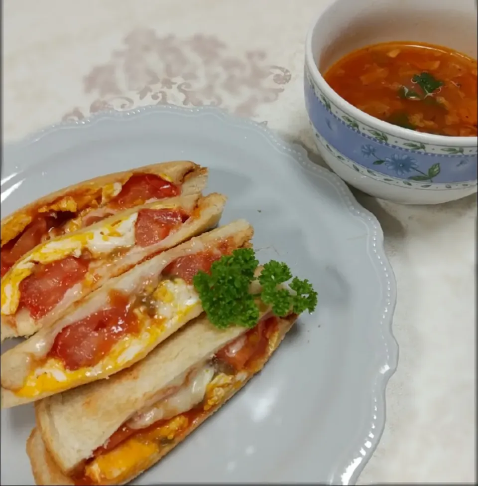 ☆今日の朝ごはん☆ ホットサンド|hamamaさん