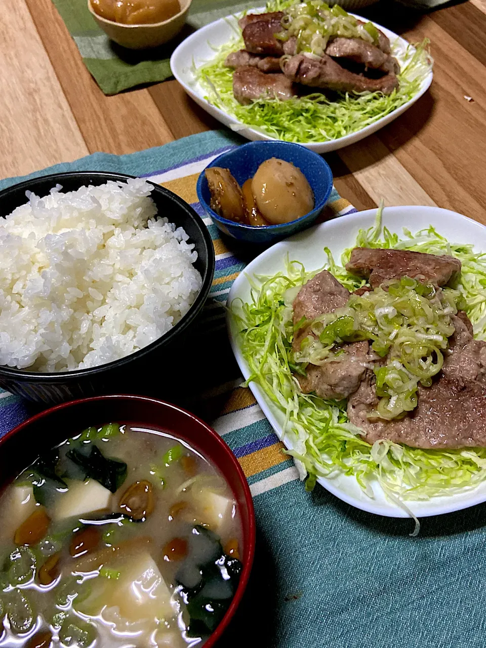 お夕飯。豚ヒレのネギ塩ダレ。|renharuruさん