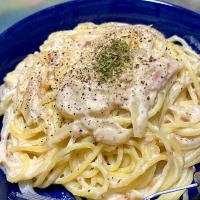 玉ねぎとツナのクリームパスタ