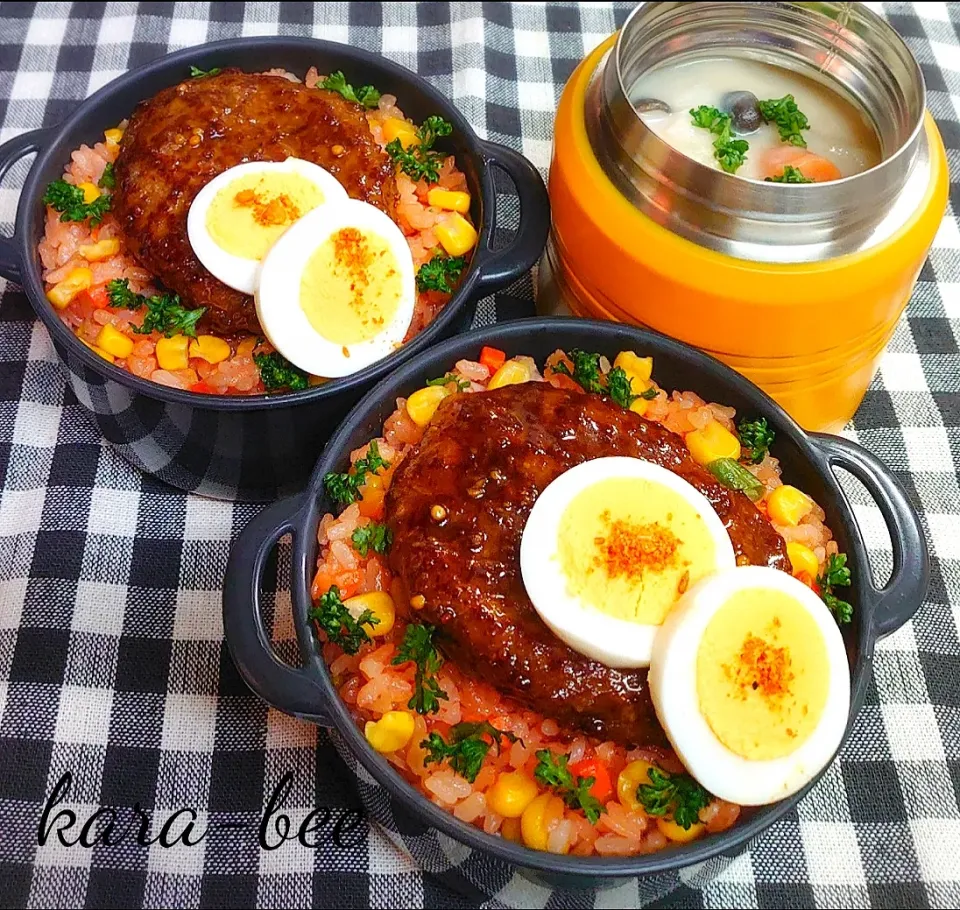 母とムスコのラブラブおソロ♪はじめてのスープジャー弁当|からあげビールさん