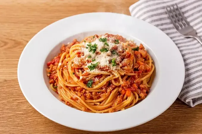 大豆のお肉で作るミートソーススパゲッティ|マルコメ キッチンさん