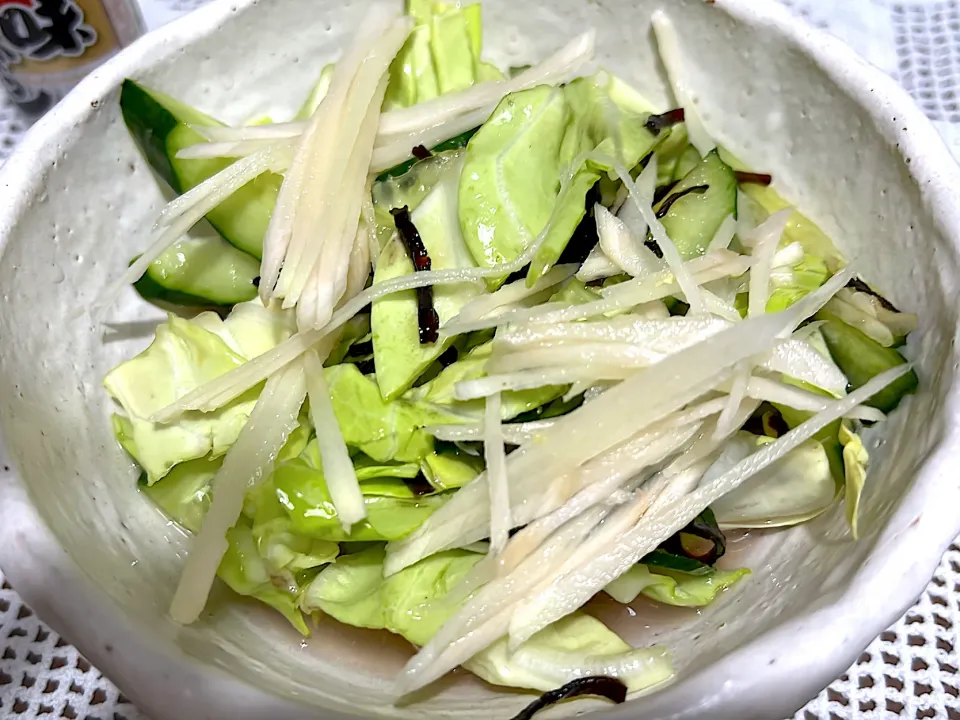 キャベツと胡瓜と新生姜の塩昆布和え|Sachyさん