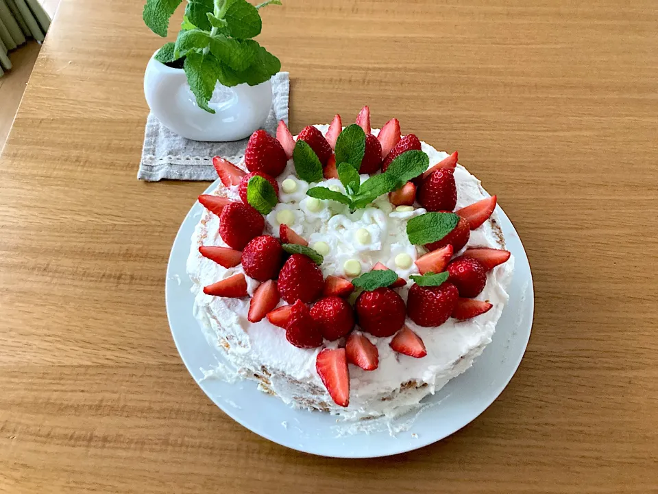 ＊息子たち作＊パパのお誕生日ケーキ🎂✨＊|＊抹茶＊さん