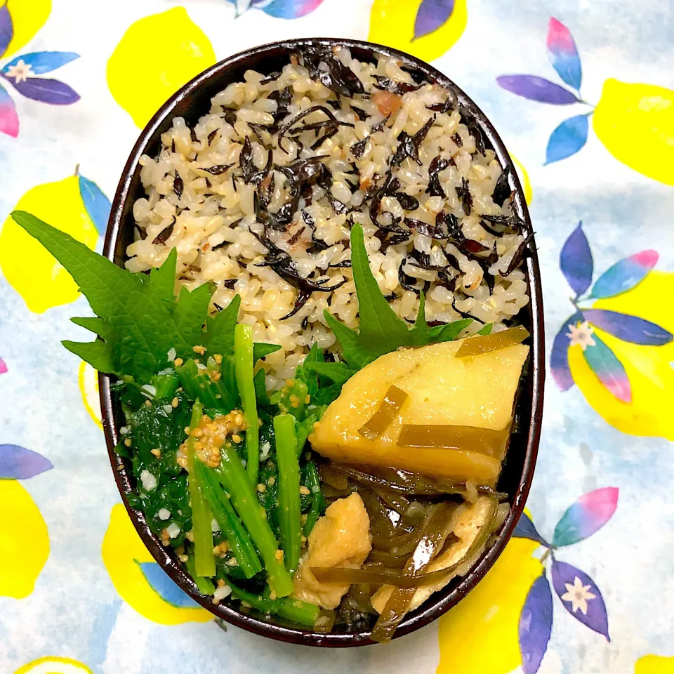 Snapdishの料理写真:#vegan 
梅ひじきごはん弁当|makiko_aさん