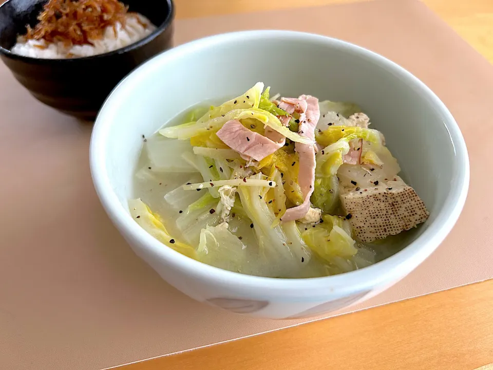 白菜と豆腐の白湯煮|かなっぺさん