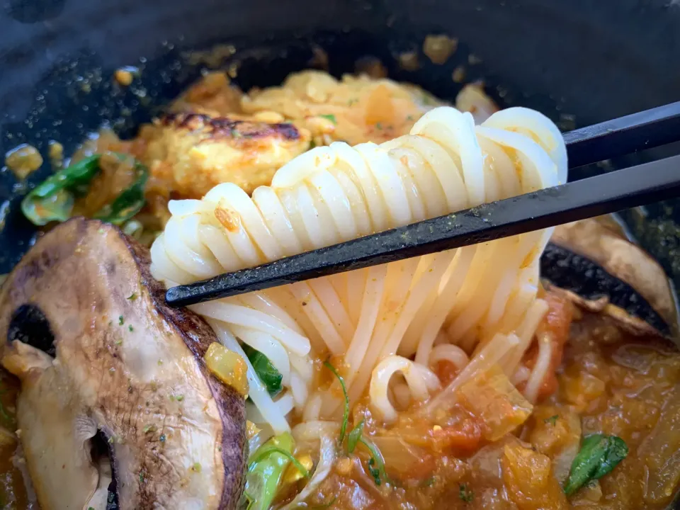 チキントマトスパイスカレーそうめん|半田手延べそうめんの店 阿波や壱兆さん