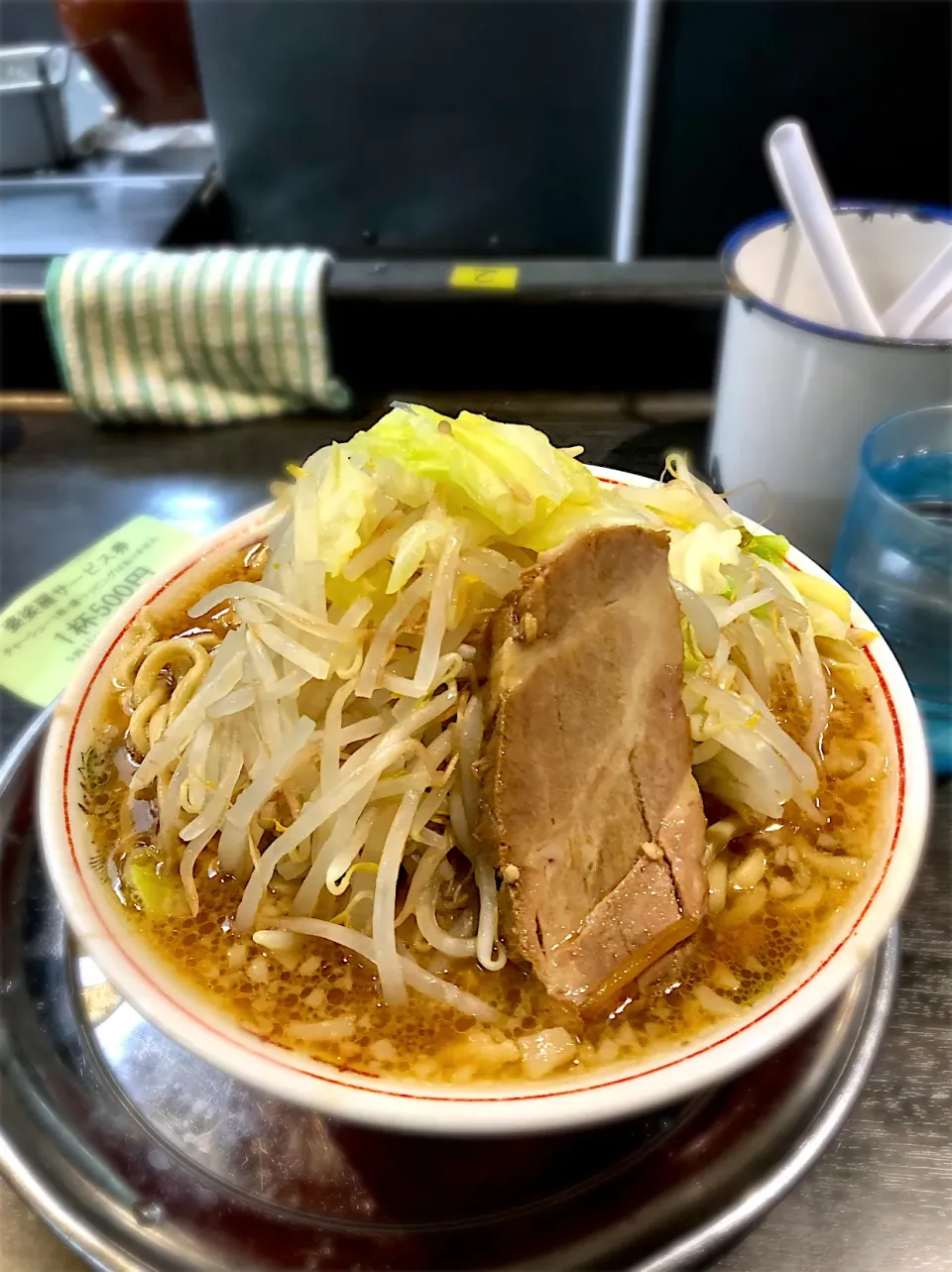 Snapdishの料理写真:麺屋婆娑羅　大岡山今日なんと500円！次回は5/15-16ランチのみ|モガさん