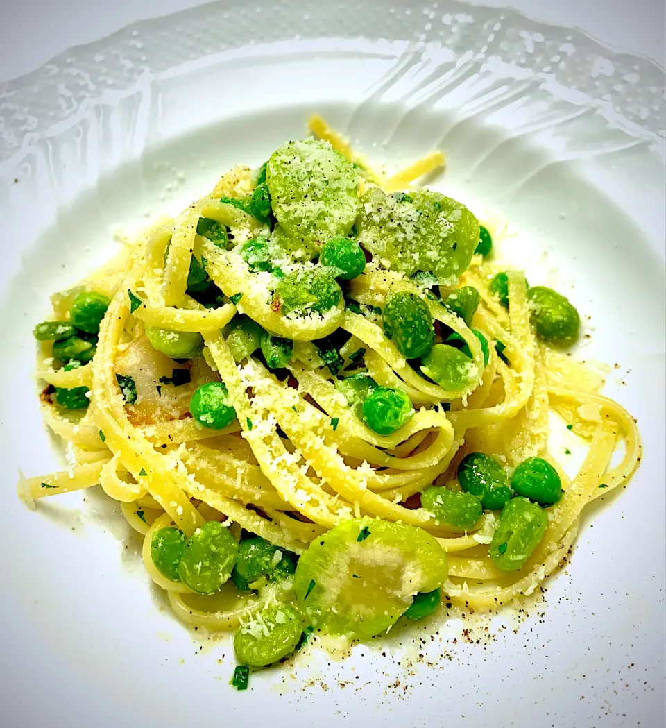 Linguine with Green Peas|gonbenさん