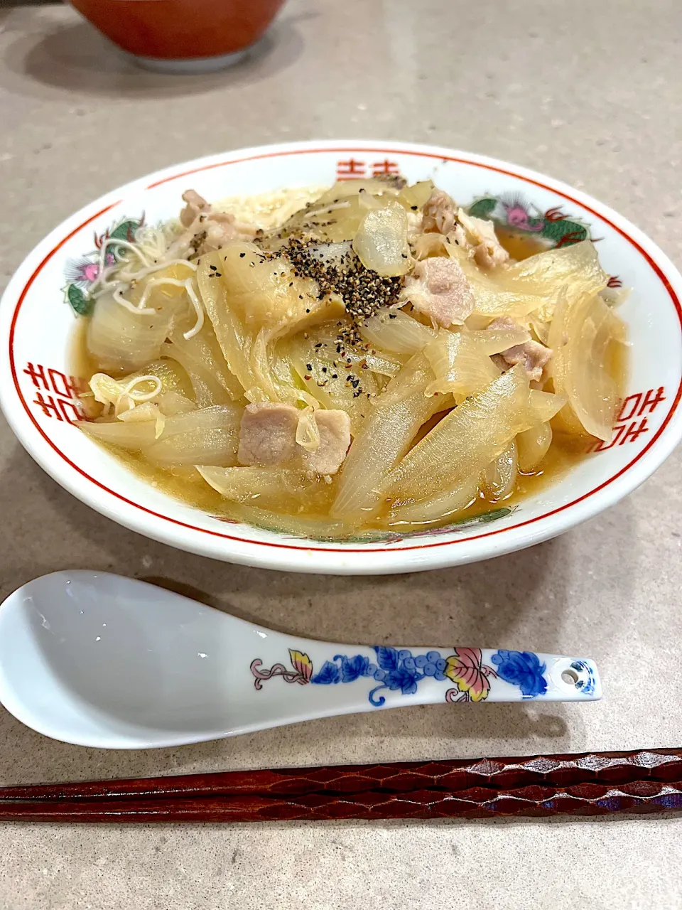 玉ねぎと豚肉のあったかい素麺！|Mayumiさん