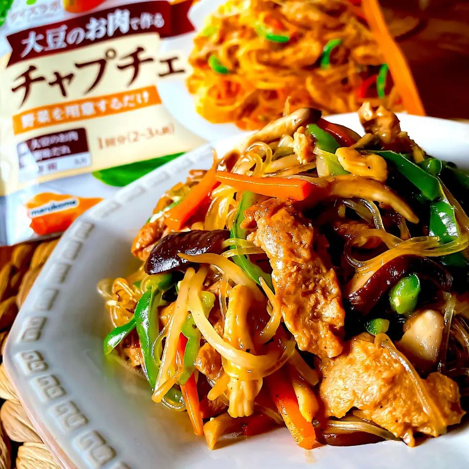 肉の日に大豆ミート😋大豆のお肉で作るチャプチェ～五香粉アレンジ～|にゃんぺこさん