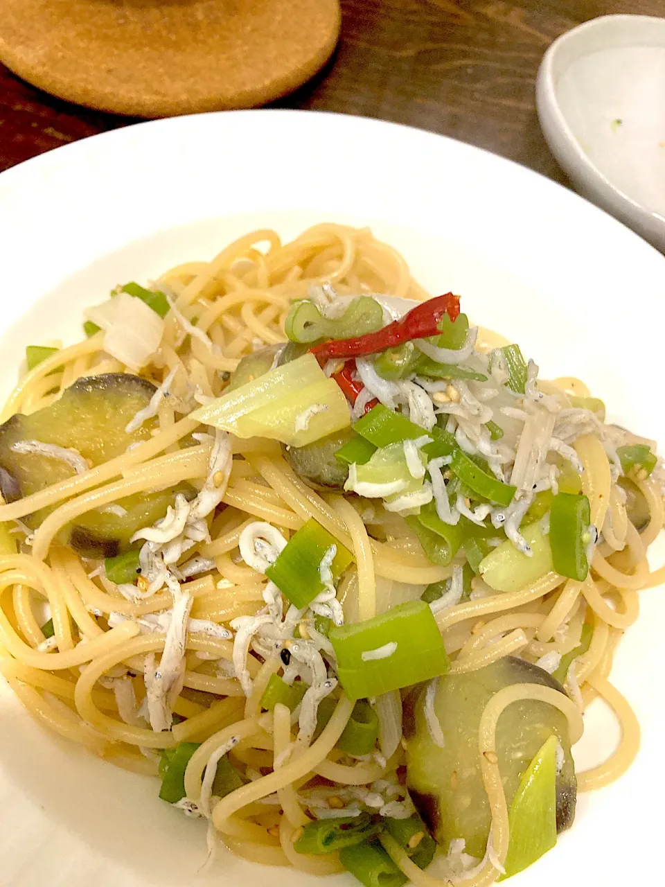 シラスと長ネギのごま油和え和風パスタ🍝|keitanさん