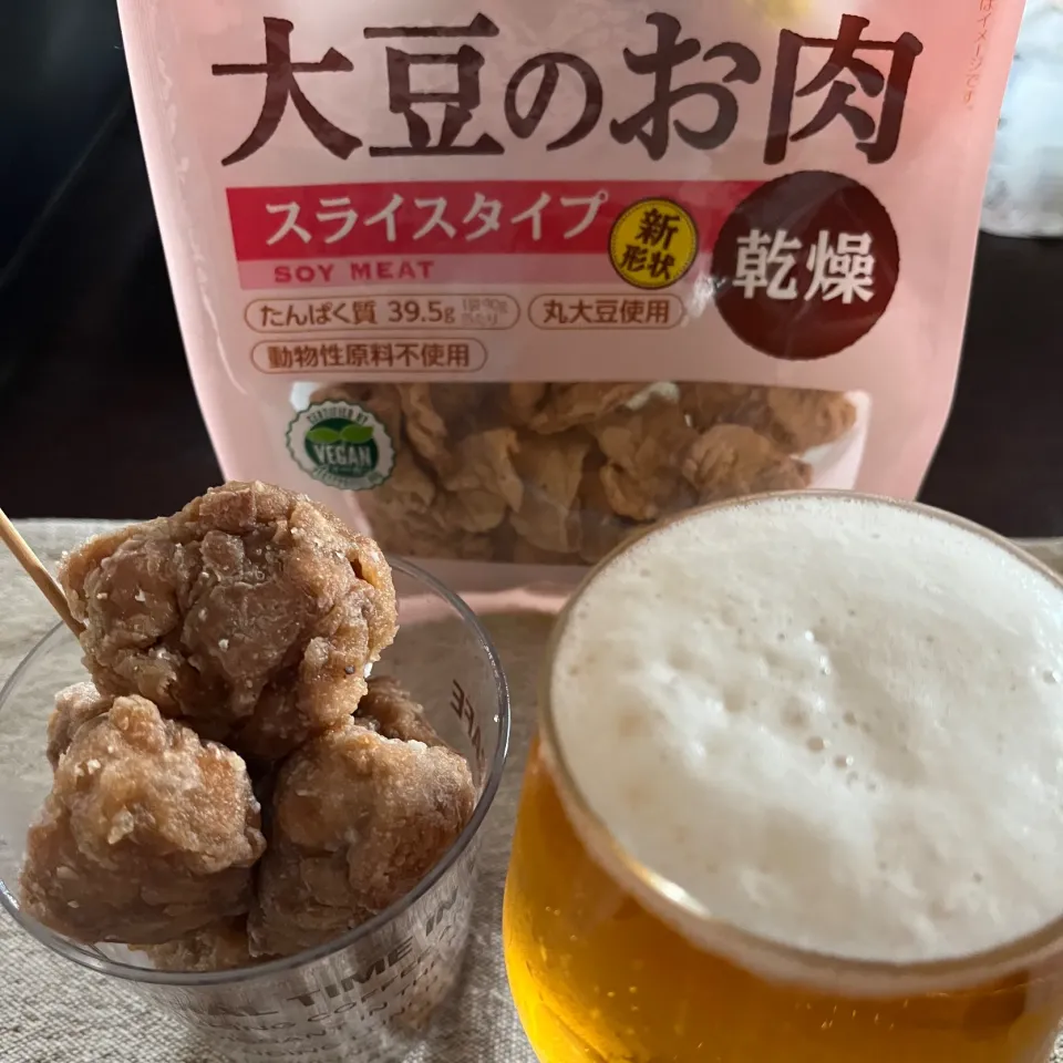 大好き唐揚げ🍗は大豆ミートでキッチンカー風♪|ワイントンさん