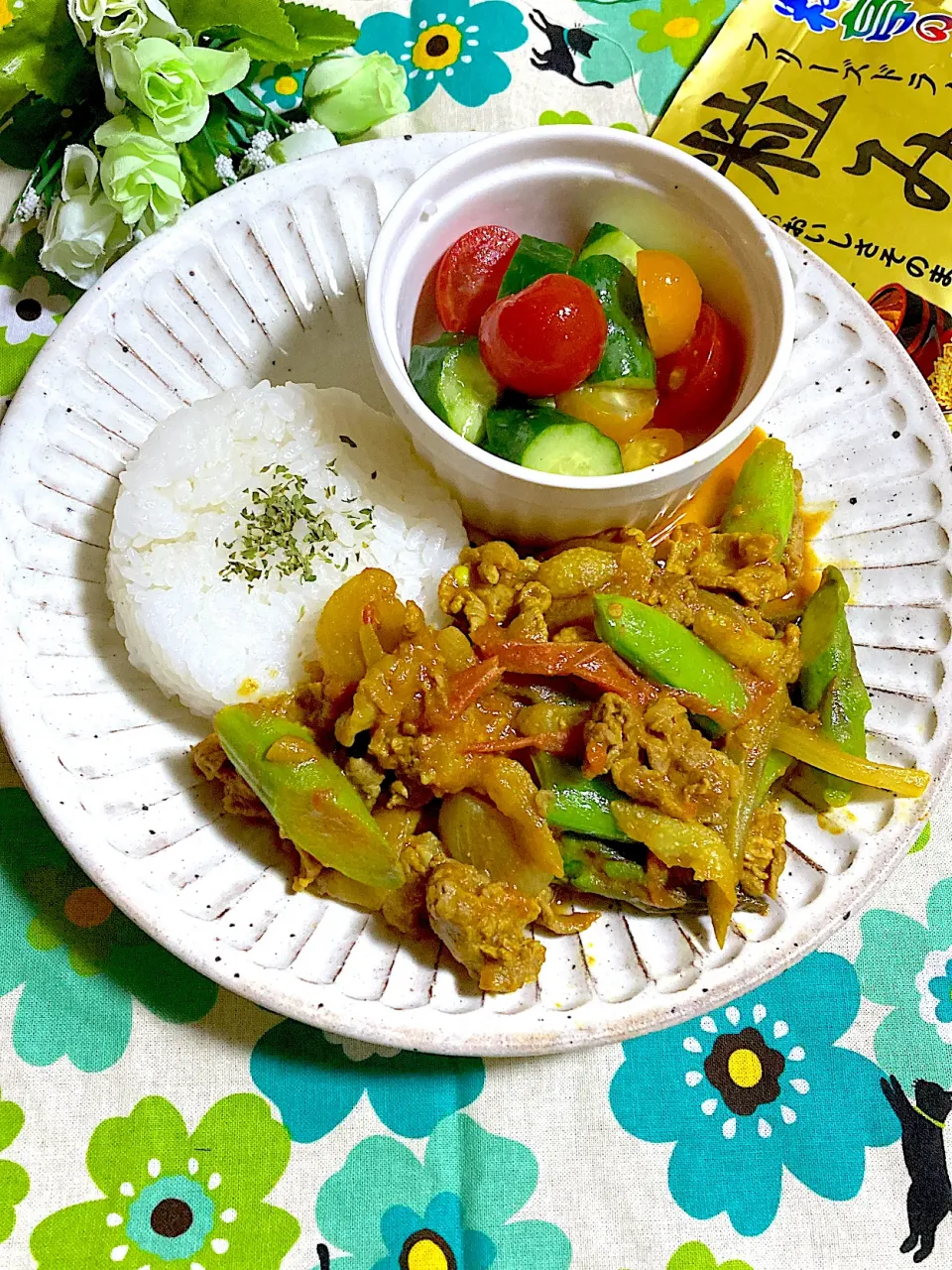 牛肉と春野菜の味噌カレー風🌼|ringonamaさん