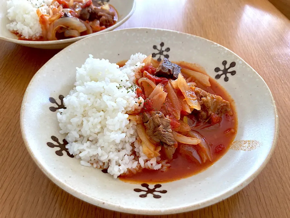 ＊ステーキ肉のスジ→煮込んでハヤシライス＊|＊抹茶＊さん