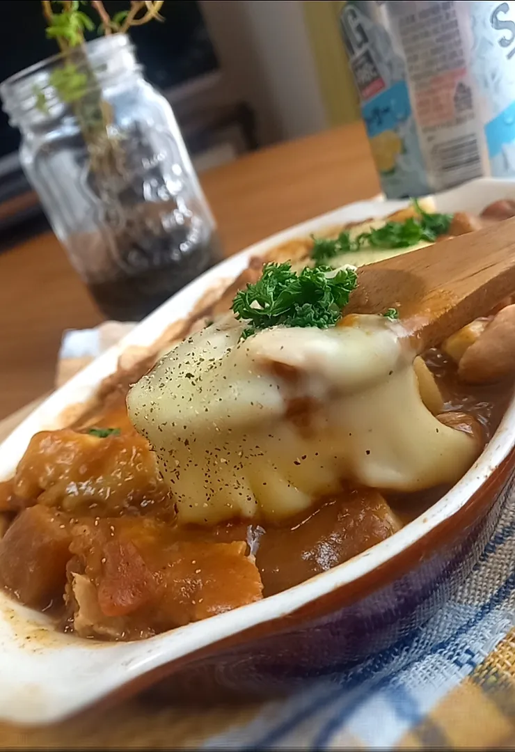 大豆肉と筍のｶﾚｰｸﾞﾗﾀﾝ|まりおさん