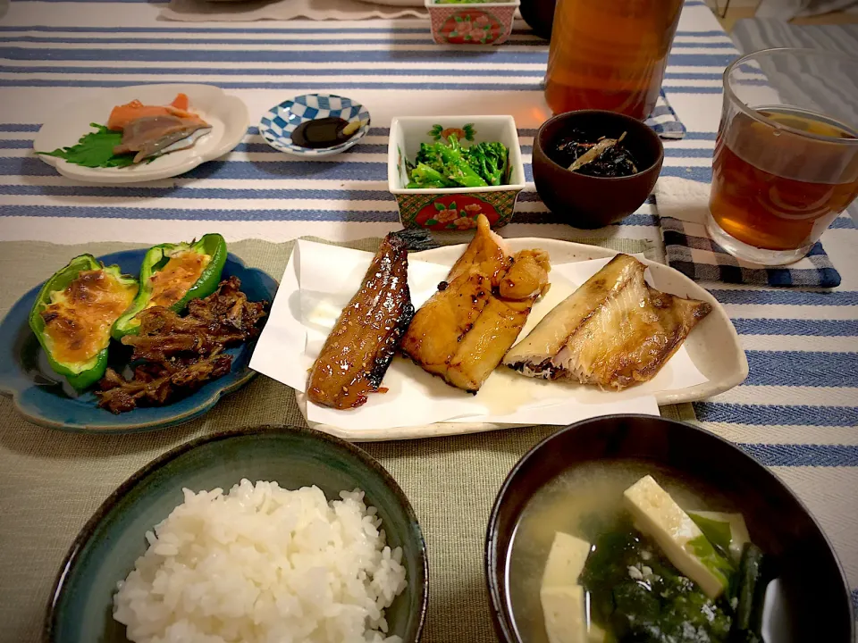 2023/4/30 晩御飯🍴😋は、焼き魚3種盛り🐟|ひーちゃんさん