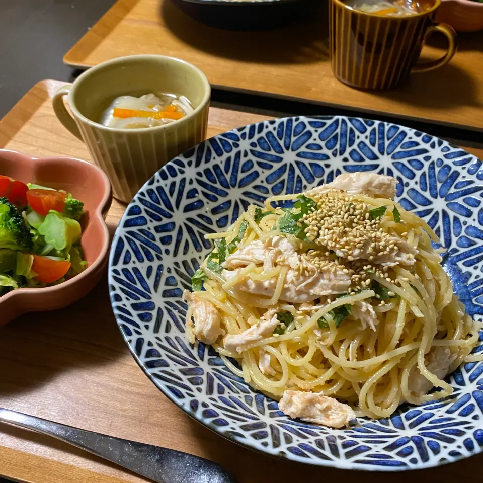 大葉ささみの明太バターパスタ|ちぐあささん