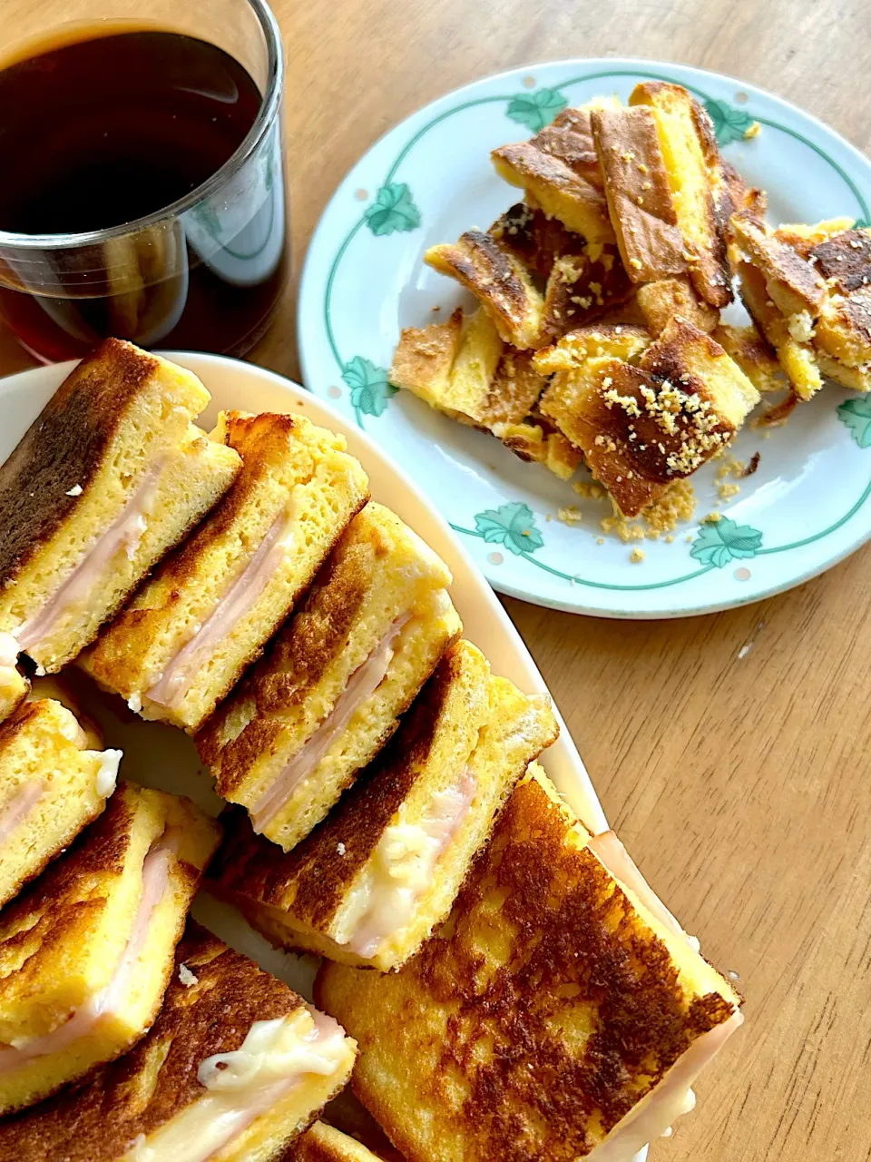 🍞クロックムッシュ🧀パンのミミ フレンチトースト🧀ﾁｰｽﾞﾏｼﾏｼ|kiroさん