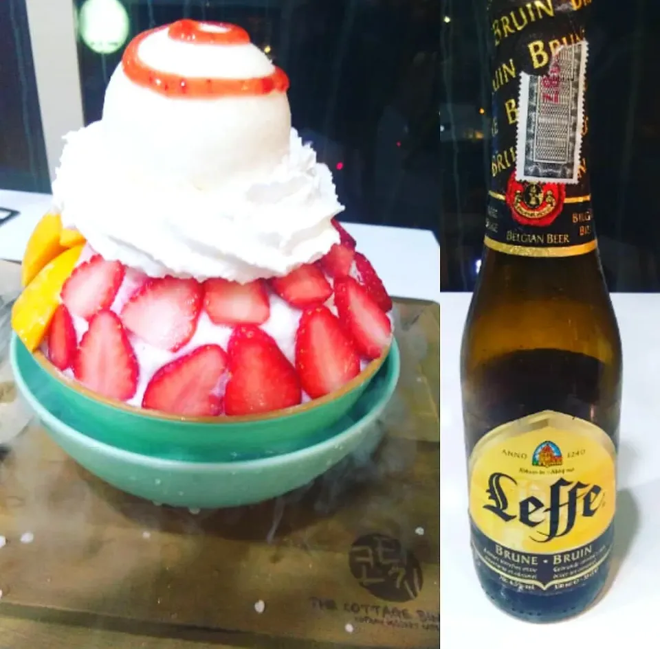 Icy Strawberry + Mango Bingsu & Beer 🍓🥭🍧🍺
...
...
Mmmmmm... How Refreshing 🤤|An'leeさん