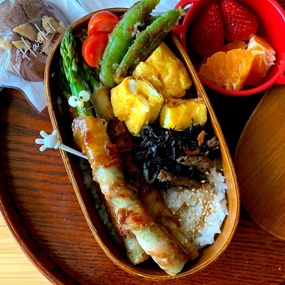 アスパラの肉巻き弁当|てんさん