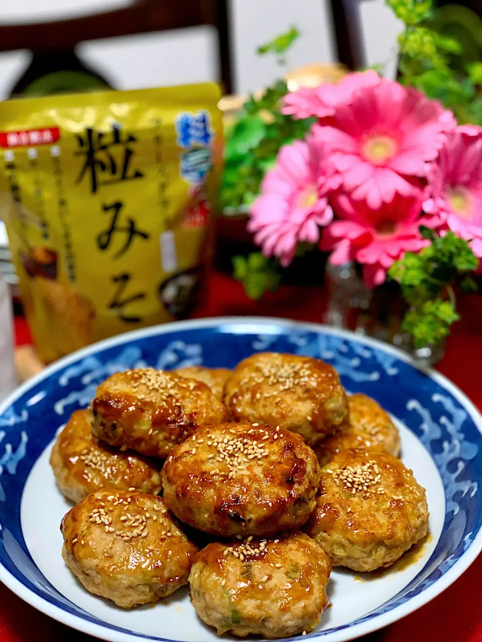 味噌ダレ仕上げの鶏つくね|七味さん