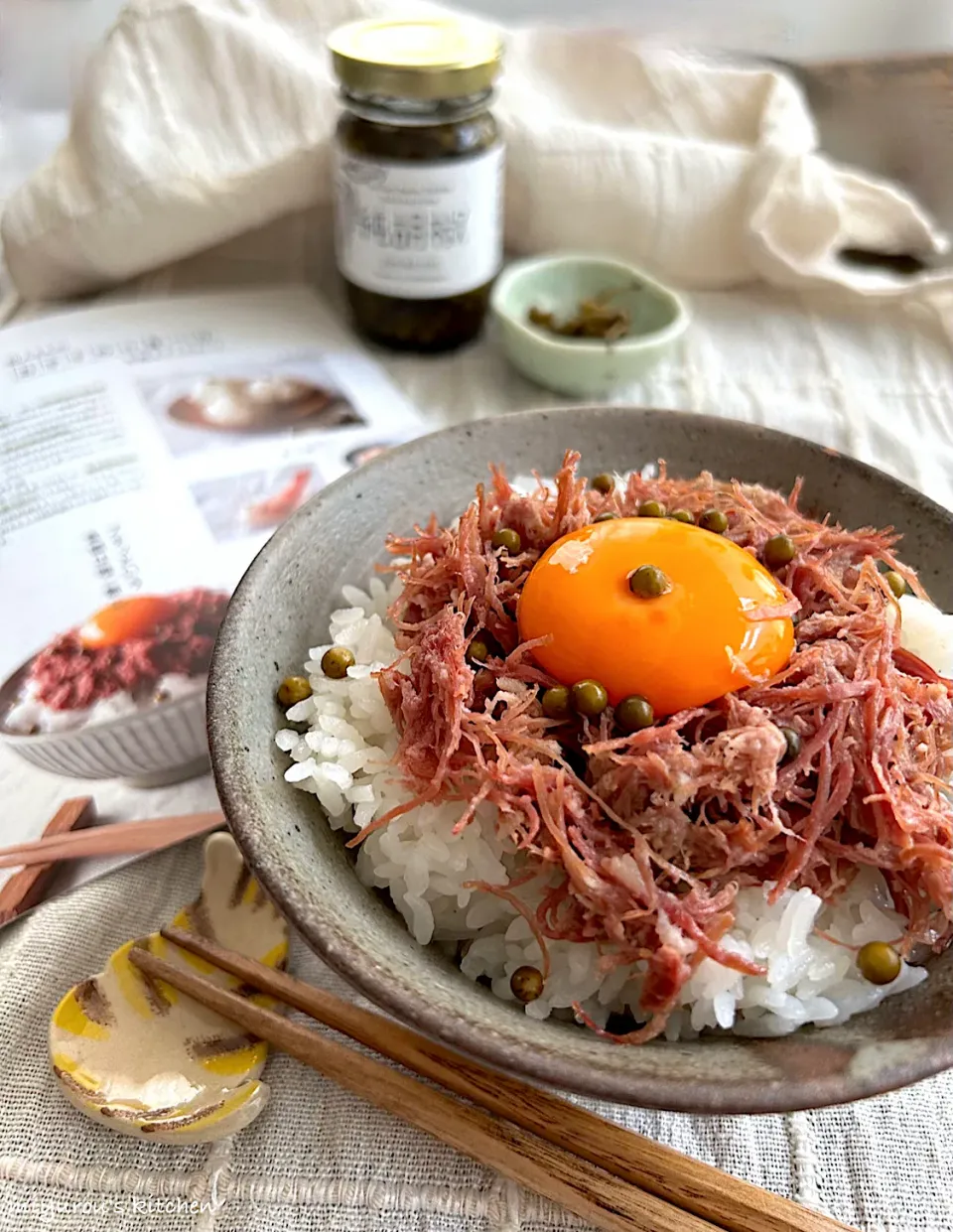 「食卓を紡ぐおたより便」純胡椒のせのコンビーフ丼|由美さん