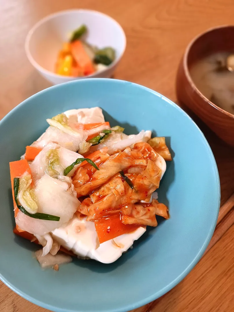 浅漬けで豆腐丼🍚|babyleafさん