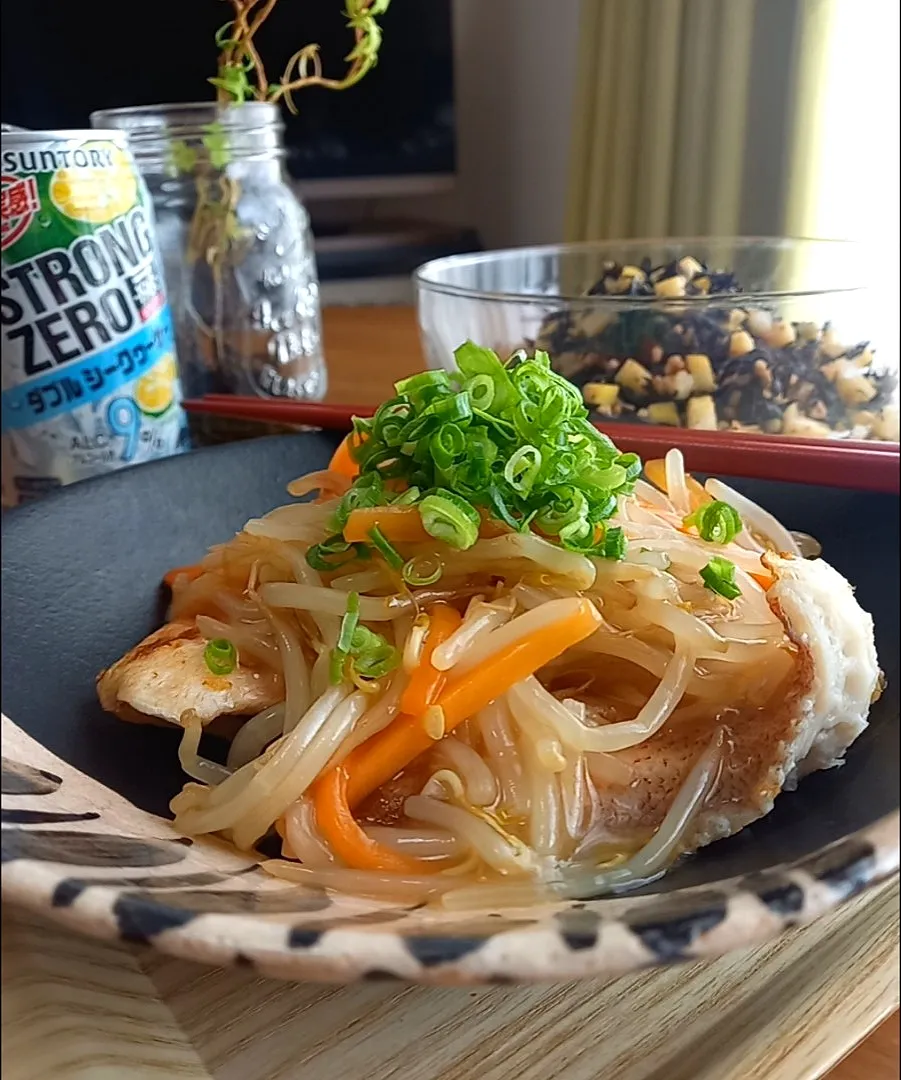 赤魚のもやしあんかけ|まりおさん