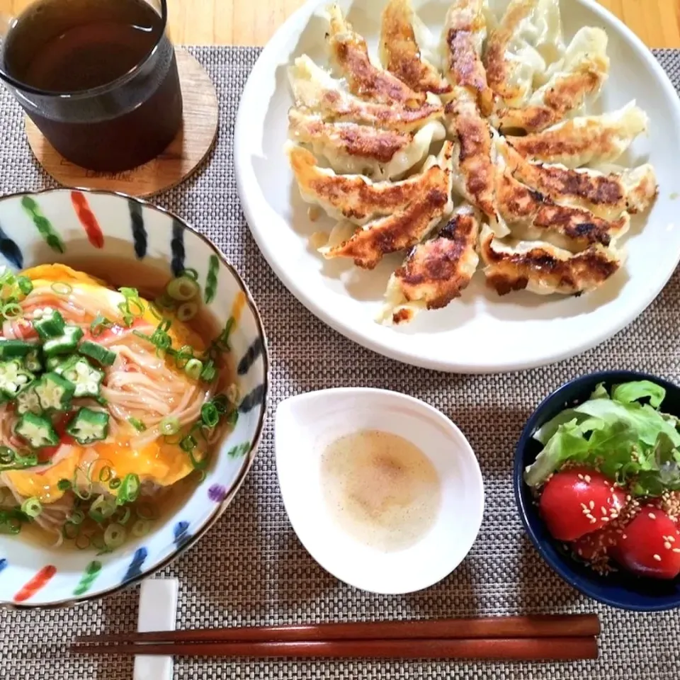 天津飯と餃子|みきやんさん