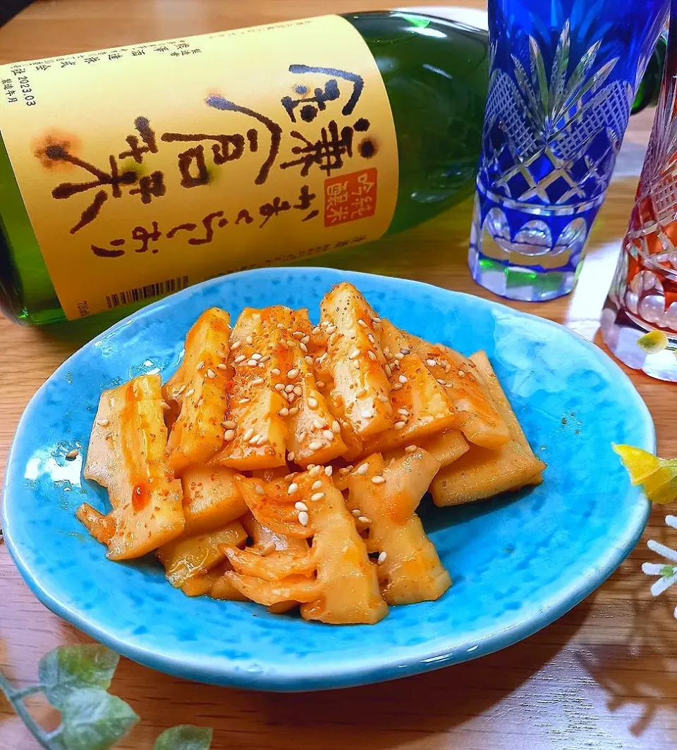 からあげビールさんの料理 【おうち居酒屋ごはん】豆板醤で旨辛!これうまおつまみメンマ|ナオミさん