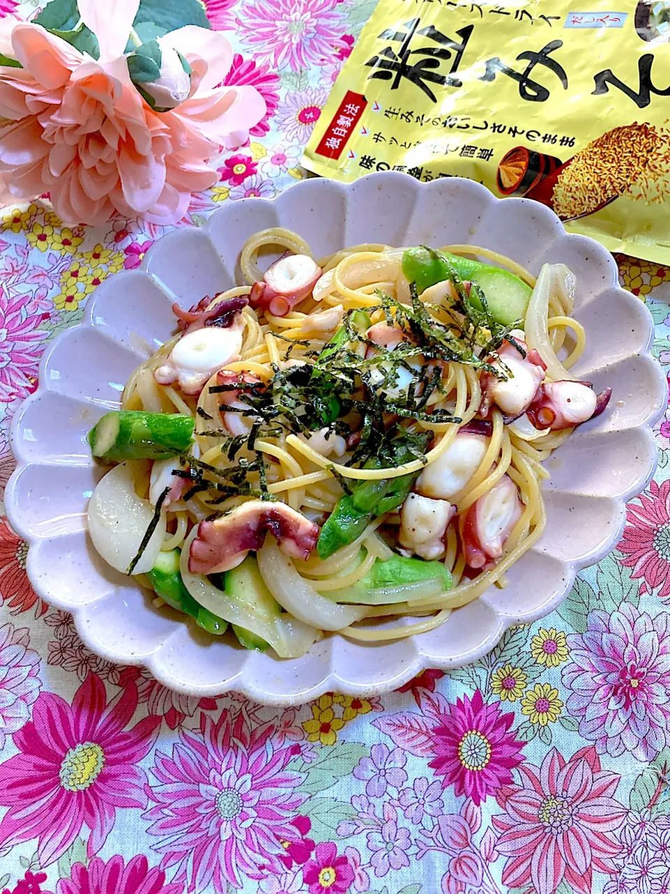 タコと春野菜の和風パスタ🌸|ringonamaさん