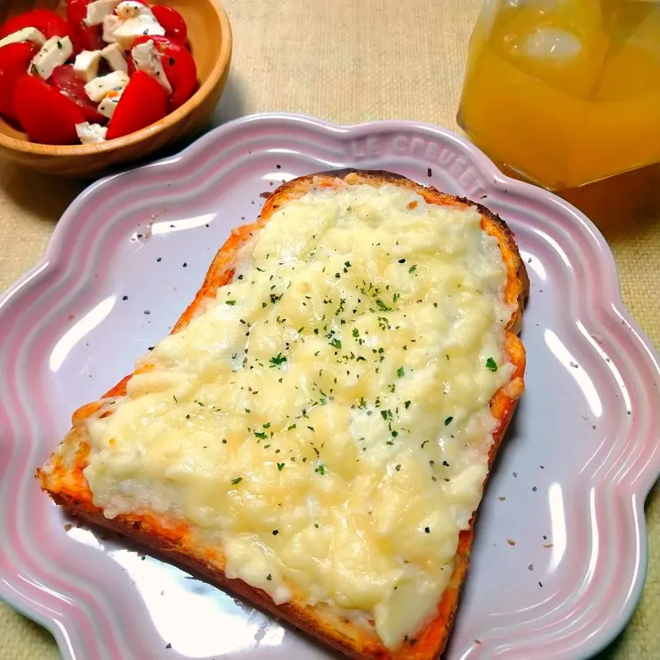 マッシュポテトのピザトースト|うたかた。さん