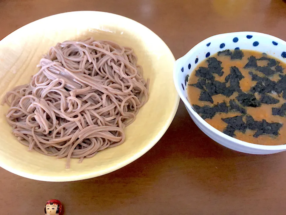 残り物でカレー蕎麦、つけ麺、海苔多め|masaさん