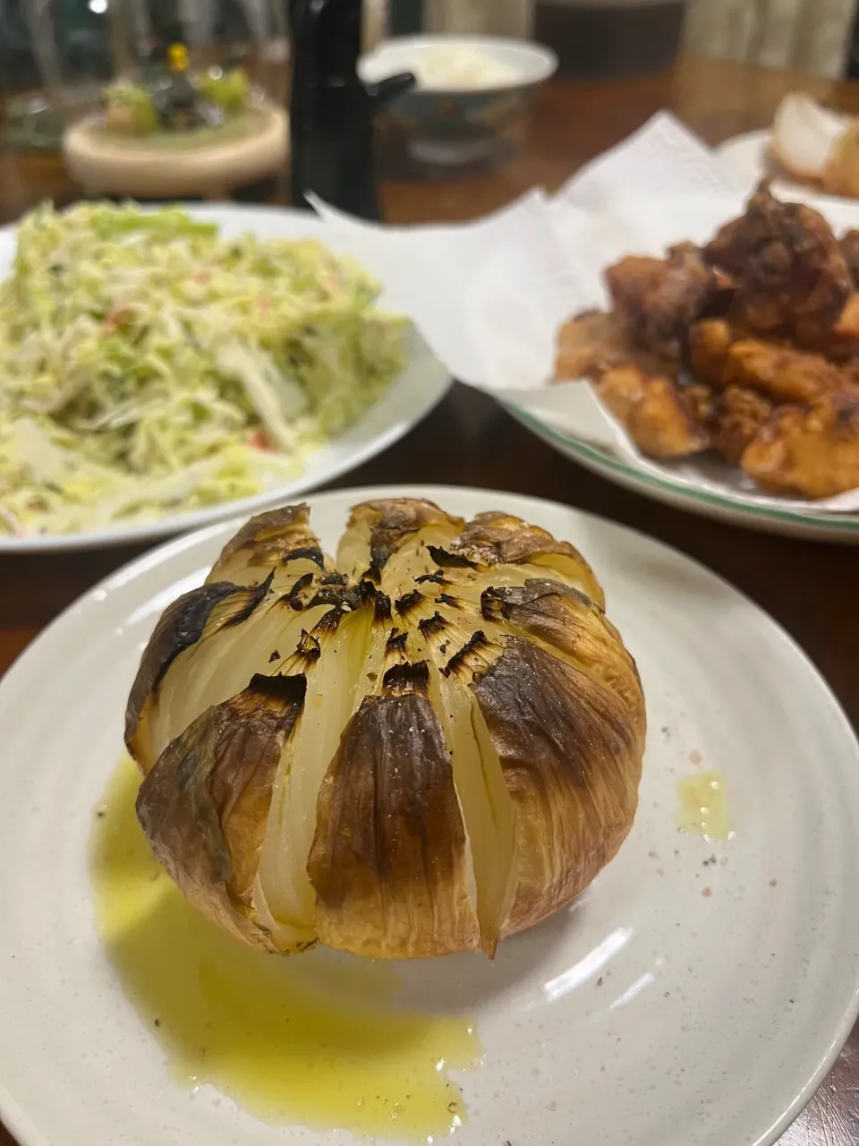 Snapdishの料理写真:新玉ねぎの丸焼き|さんだーさん